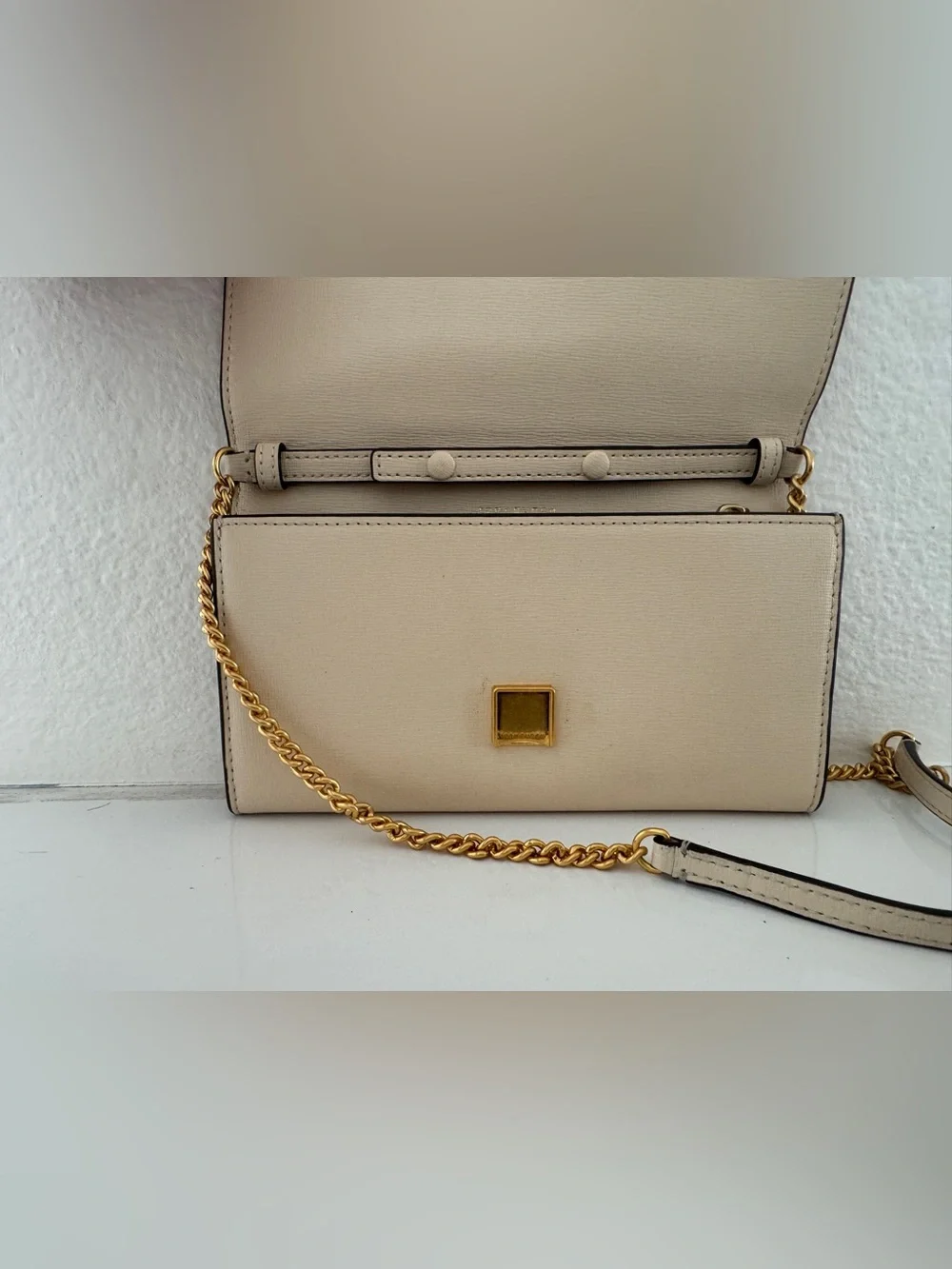 Tory Burch cream leather